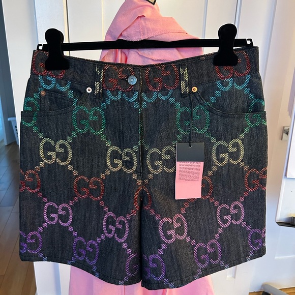 Gucci Garden Denim Shorts ~ new ~ - Picture 2 of 10
